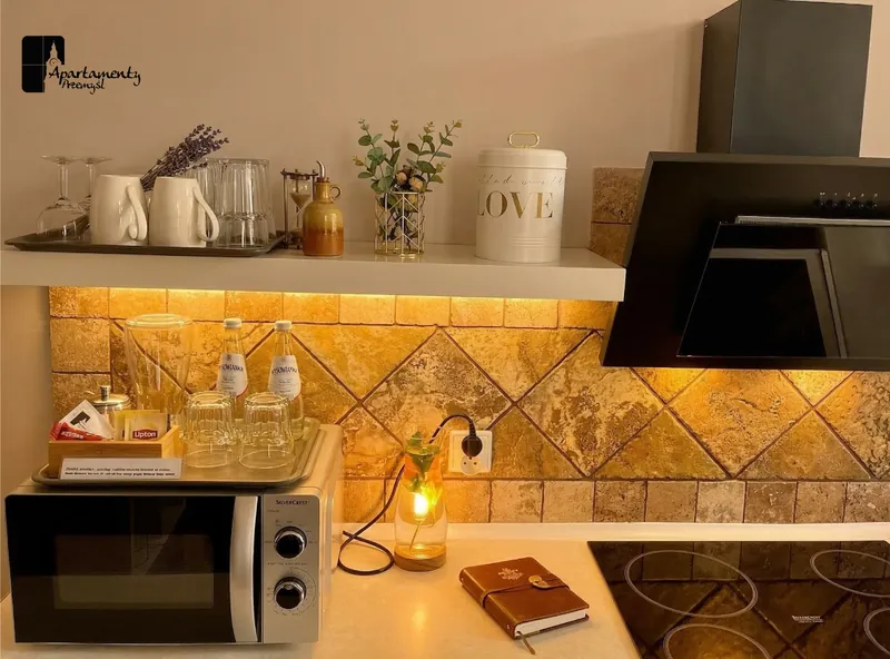 Studio: aneks kuchenny z płytą i mikrofalówką